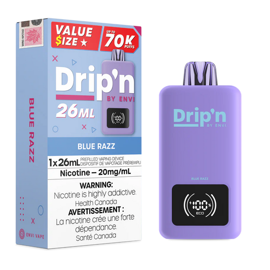 Drip’n by Envi 70K Blue Razz Disposable (Provincial)
