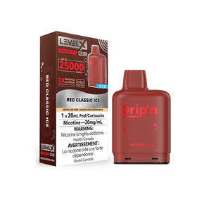 Drip’n LevelX Boost G2 25K Pod Red Classic Ice  20mg (Provincial) {7A}