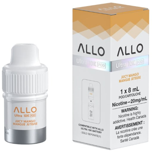 Allo Ultra 10k Juicy Mango 20mg Pre-Filled Pod (Provincial)