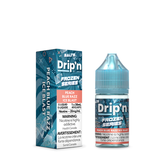 Drip’n E-liquid Frozen Series Peach Blue Razz Ice Blast 20mg 30mL (Provincial)