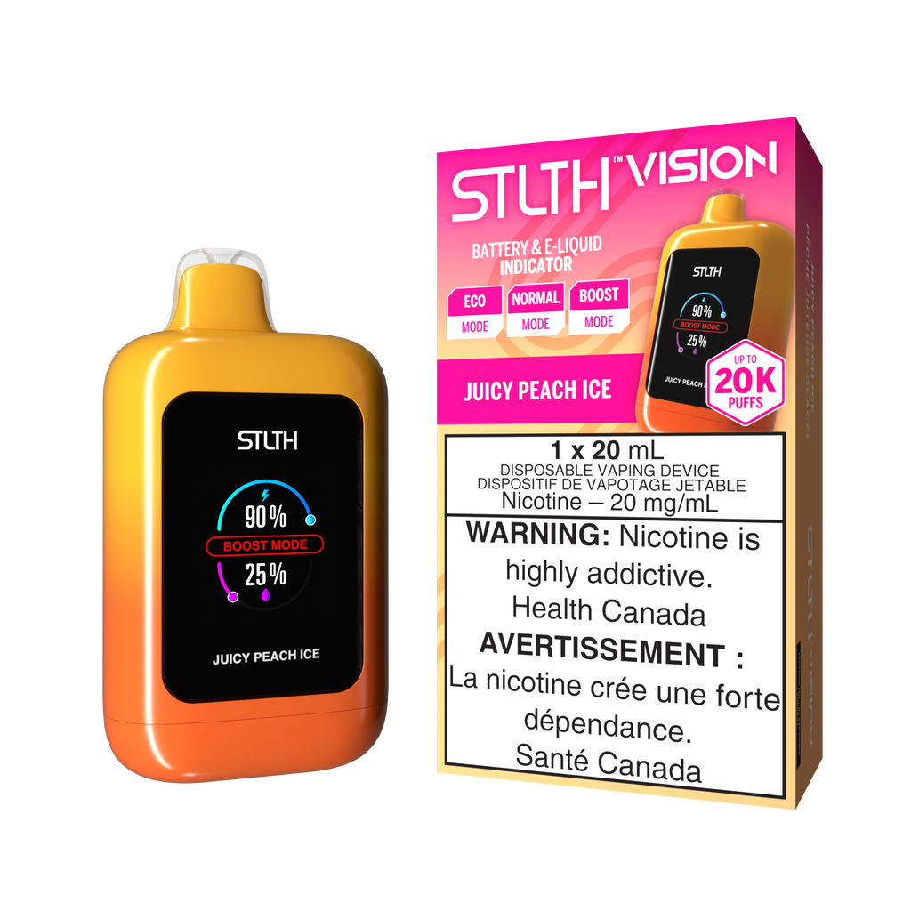 Stlth Vision 20K Juicy Peach Ice 20mg disposable (Provincial)