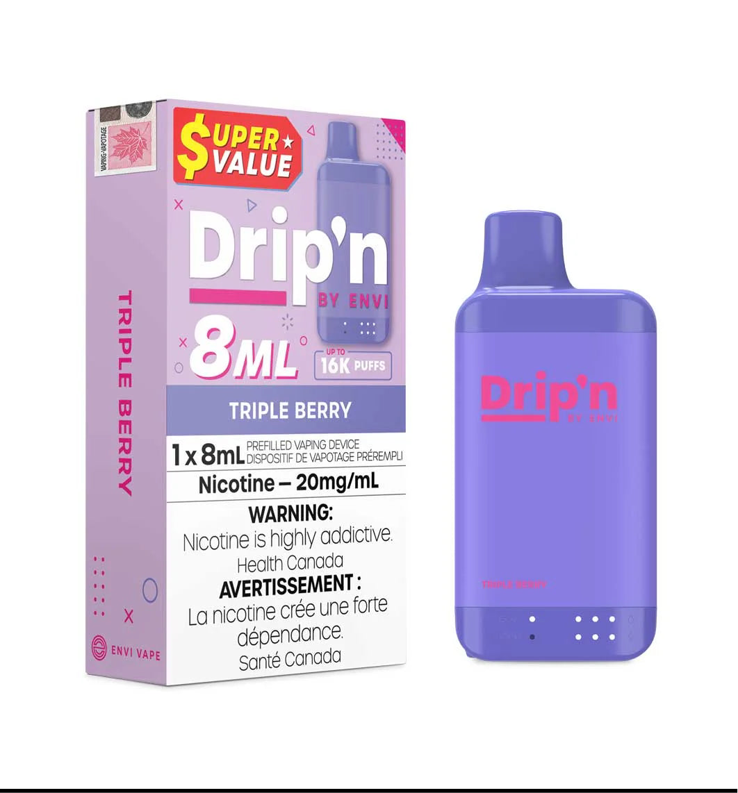 Drip’n by Envi 16k Triple Berry 20mg/ml Disposable (Provincial)