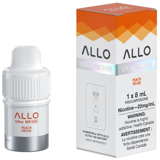 Allo Ultra 10k Peach 20mg Pre-Filled Pod (Provincial)