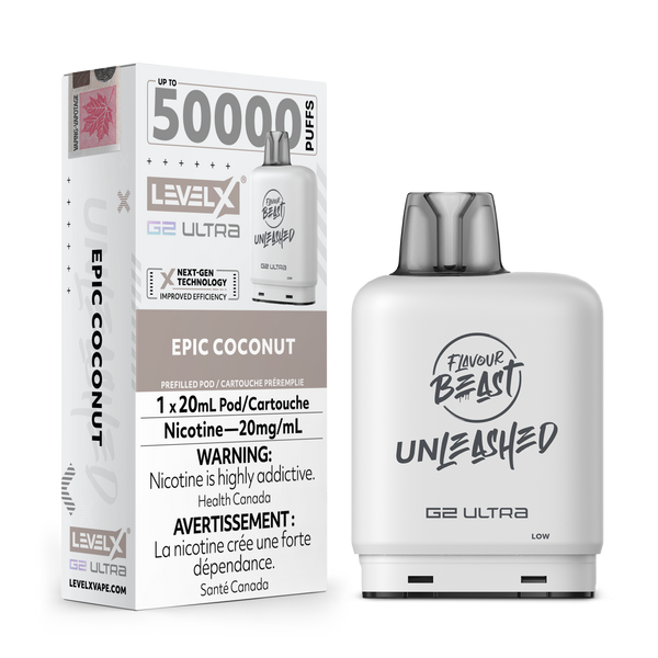 Flavour Beast Unleashed Level X G2 Ultra pod 50k Epic Coconut 20mg/mL (Provincial)