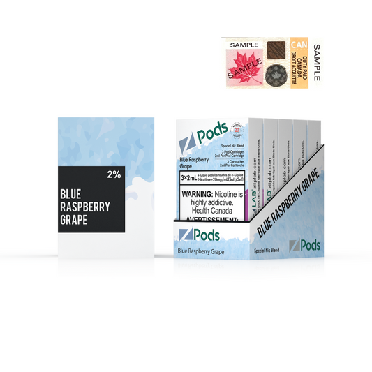 Zpods Blue Raspberry Grape 20mg (Provincial)