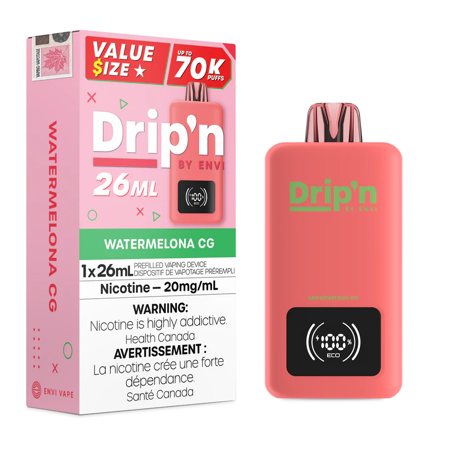 Drip’n by Envi 70K Watermelon CG Disposable (Provincial)