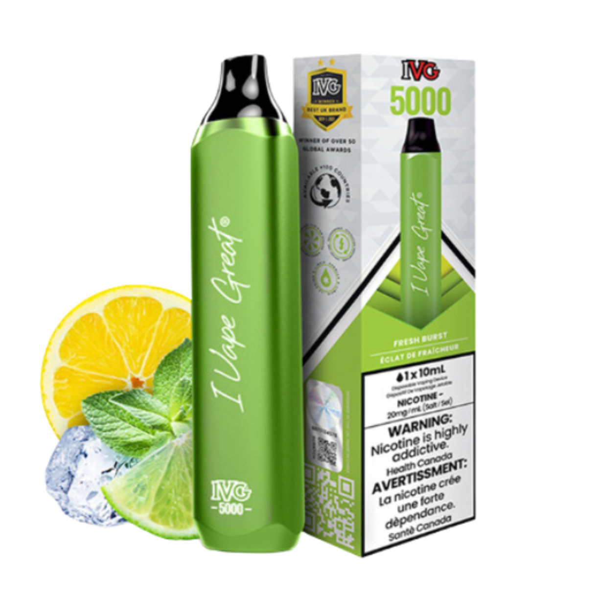 IVG 5000 Fresh Burst 20mg/mL disposable (Provincial)