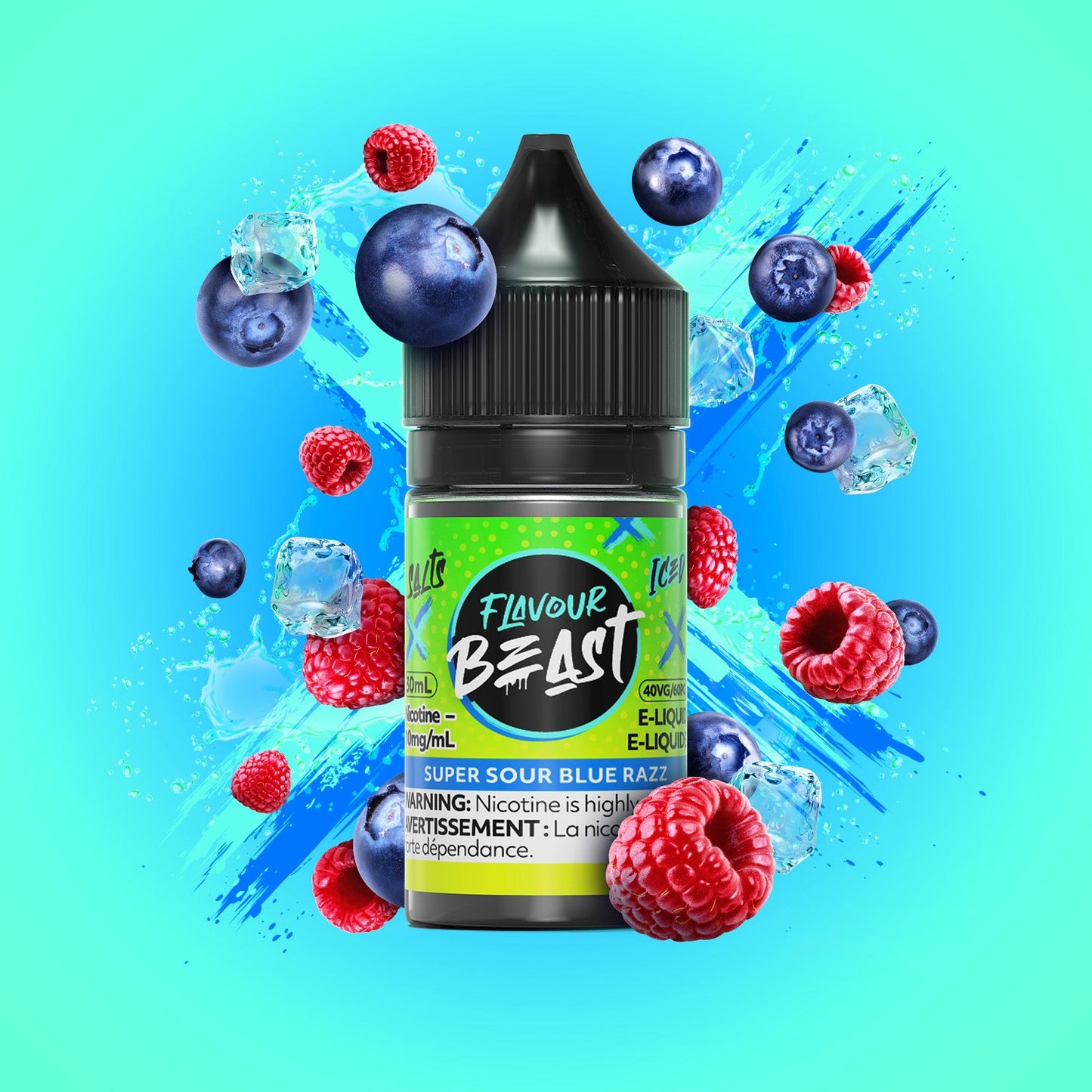 Flavour Beast E-Liquid Super Sour Blue Razz 20mg - 30ml (Provincial)