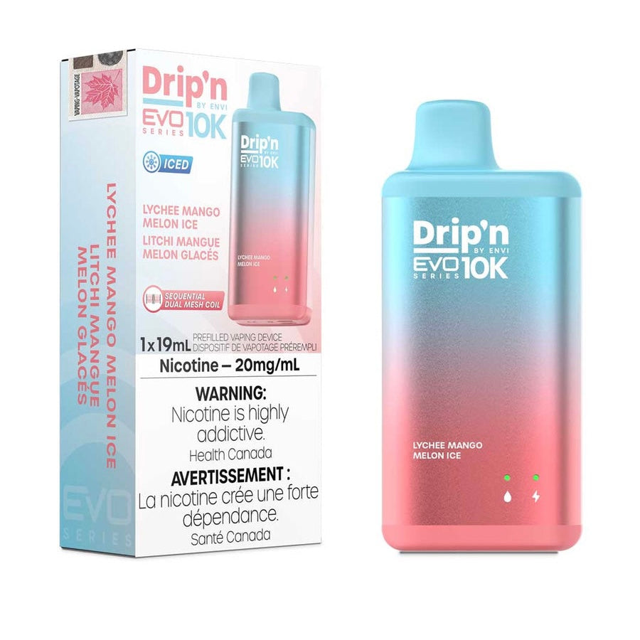 Drip’n EVO 10K Lychee Mango Melon Ice 20mg/mL disposable (Provincial)