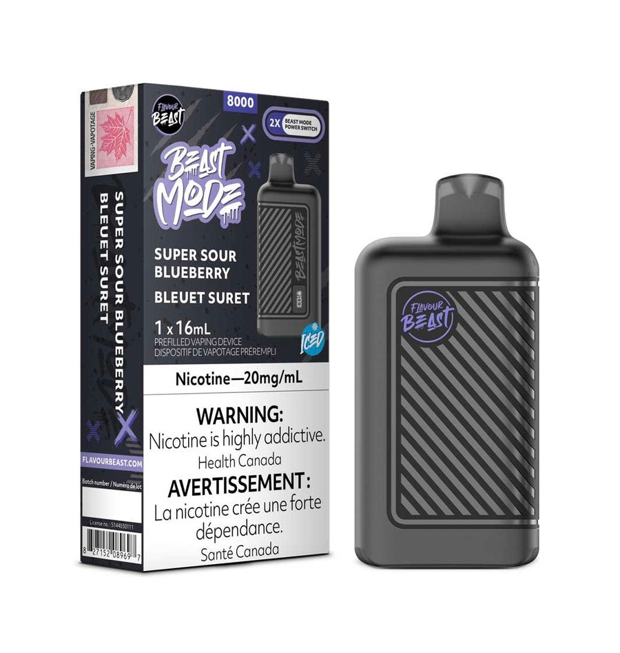 Flavour Beast Mode 8K Super Sour Blueberry Iced 20mg (Provincial)