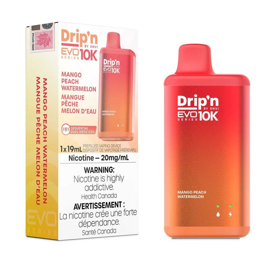 Drip’n EVO 10K Mango Peach Watermelon 20mg/mL disposable (Provincial)