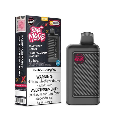 Flavour Beast Mode 8K Ragin’ Razz Mango Iced 20mg (Provincial)