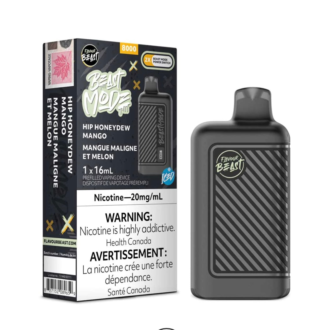 Flavour Beast Mode 8K Hip Honeydew Mango Iced 20mg (Provincial)