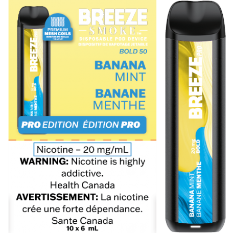 Breeze Pro 2000 Banana Mint 20mg/mL Disposable (Provincial)