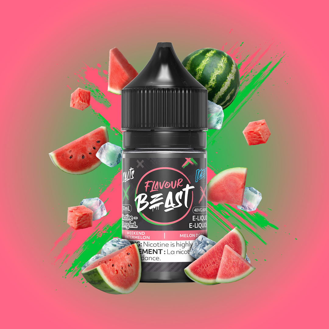 Flavour Beast E-Liquid Weekend Watermelon Iced 10mg - 30ml (Provincial)