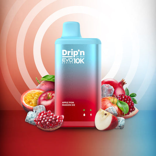 Drip’n EVO 10K Apple Pom Passion Ice 20mg/mL disposable (Provincial)