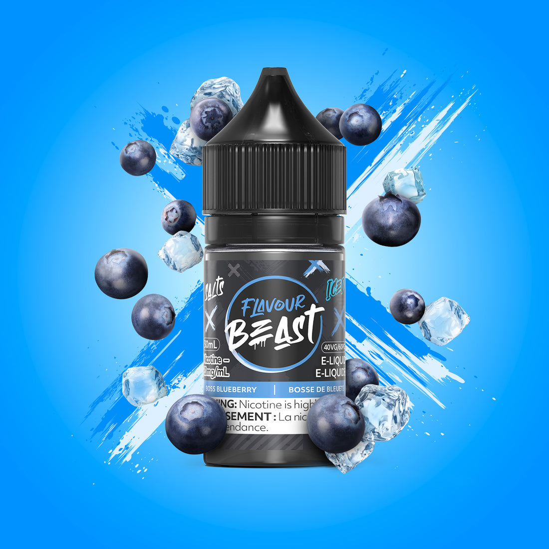 Flavour Beast E-liquid Boss Blueberry Iced 10mg - 30ml (Provincial)