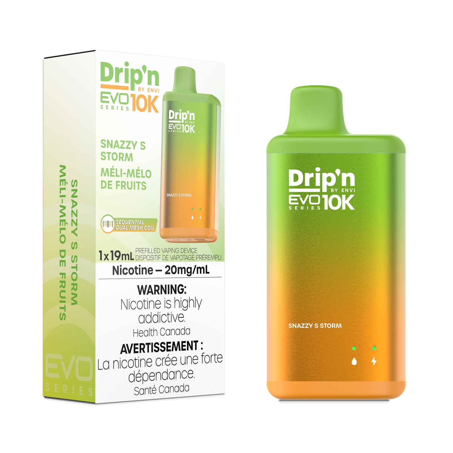 Drip’n EVO 10K Snazzy S Storm 20mg/mL disposable (Provincial)