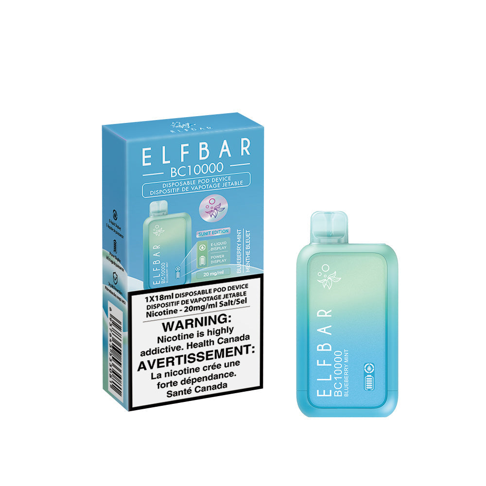 Elf Bar BC10K Blueberry Mint 20mg/mL disposable (Provincial)