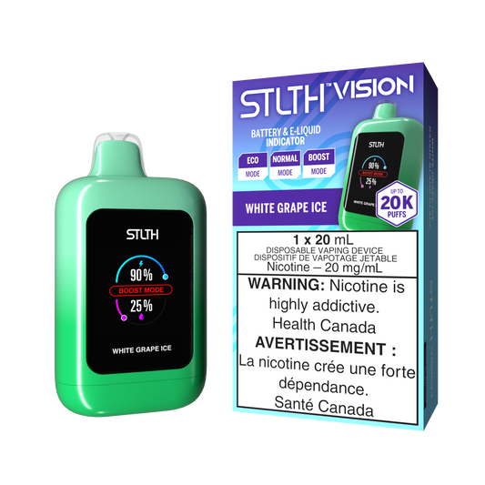Stlth Vision 20K White Grape Ice 20mg disposable (Provincial)