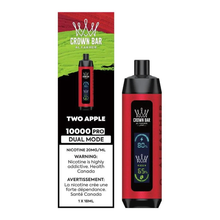 Crown Bar Al Fakher 10K Two Apple 20mg disposable (Provincial)