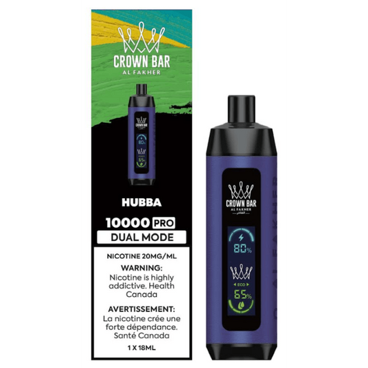 Crown Bar Al Fakher 10K Hubba 20mg disposable (Provincial)