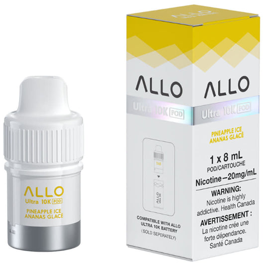 Allo Ultra 10k Pineapple Ice 20mg Pre-Filled Pod (Provincial)