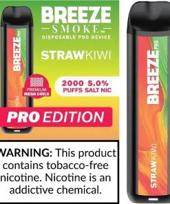 Breeze Pro 2000 Straw Kiwi  20mg/mL disposable (Provincial)