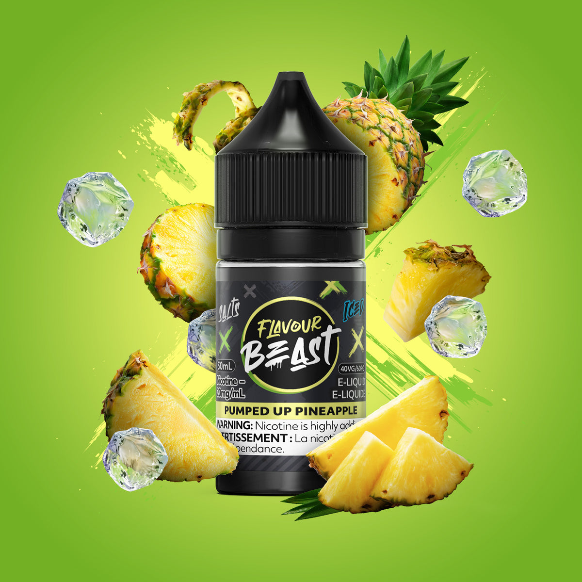 Flavour Beast E-liquid Pumped up Pineapple Iced 20mg/mL 30ML (provincial)