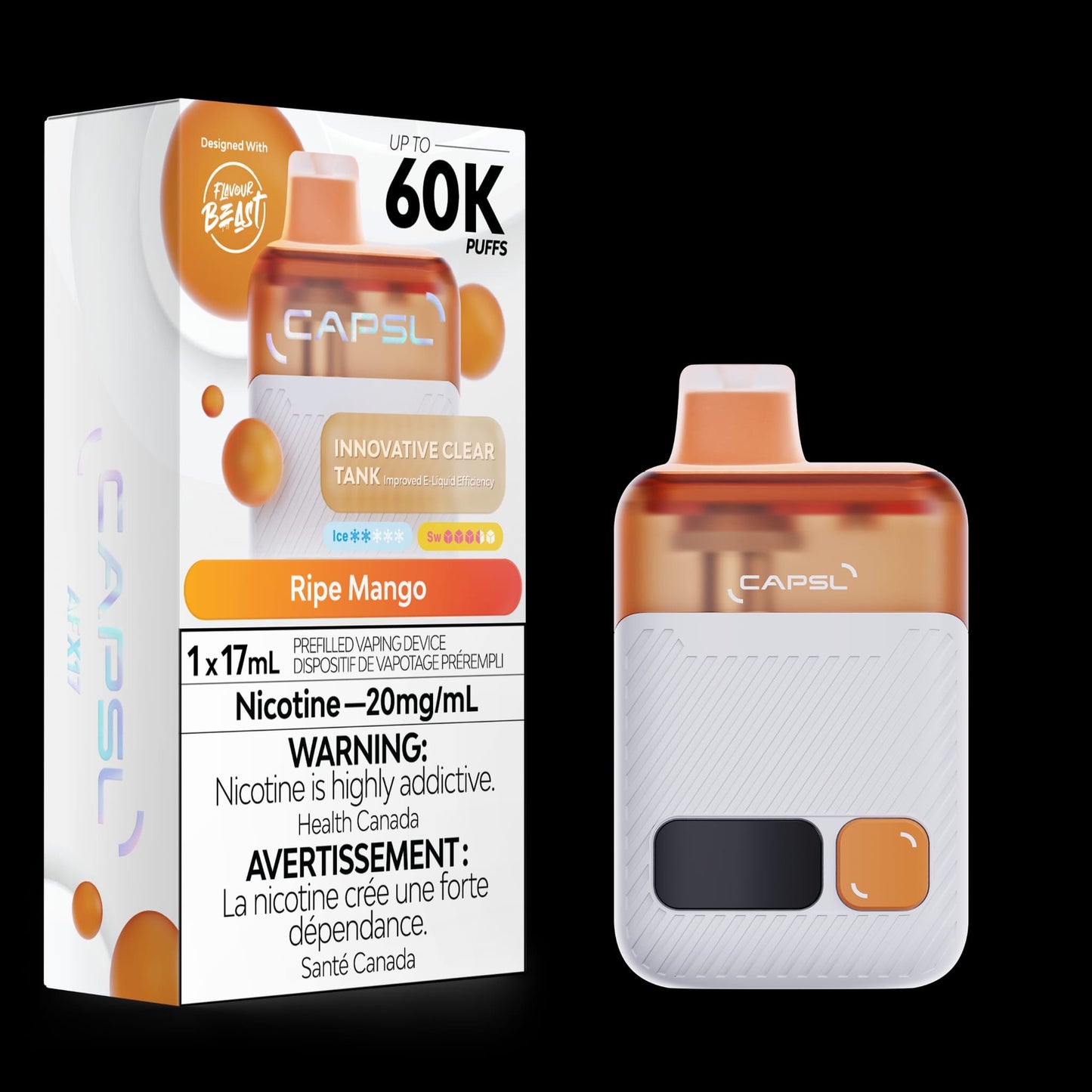 CAPSL 60k Ripe Mango 20mg/ml Disposable (Provincial)