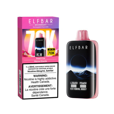 Elfbar Moonnight 70k Peach Ice 20mg/mL disposable (Provincial)