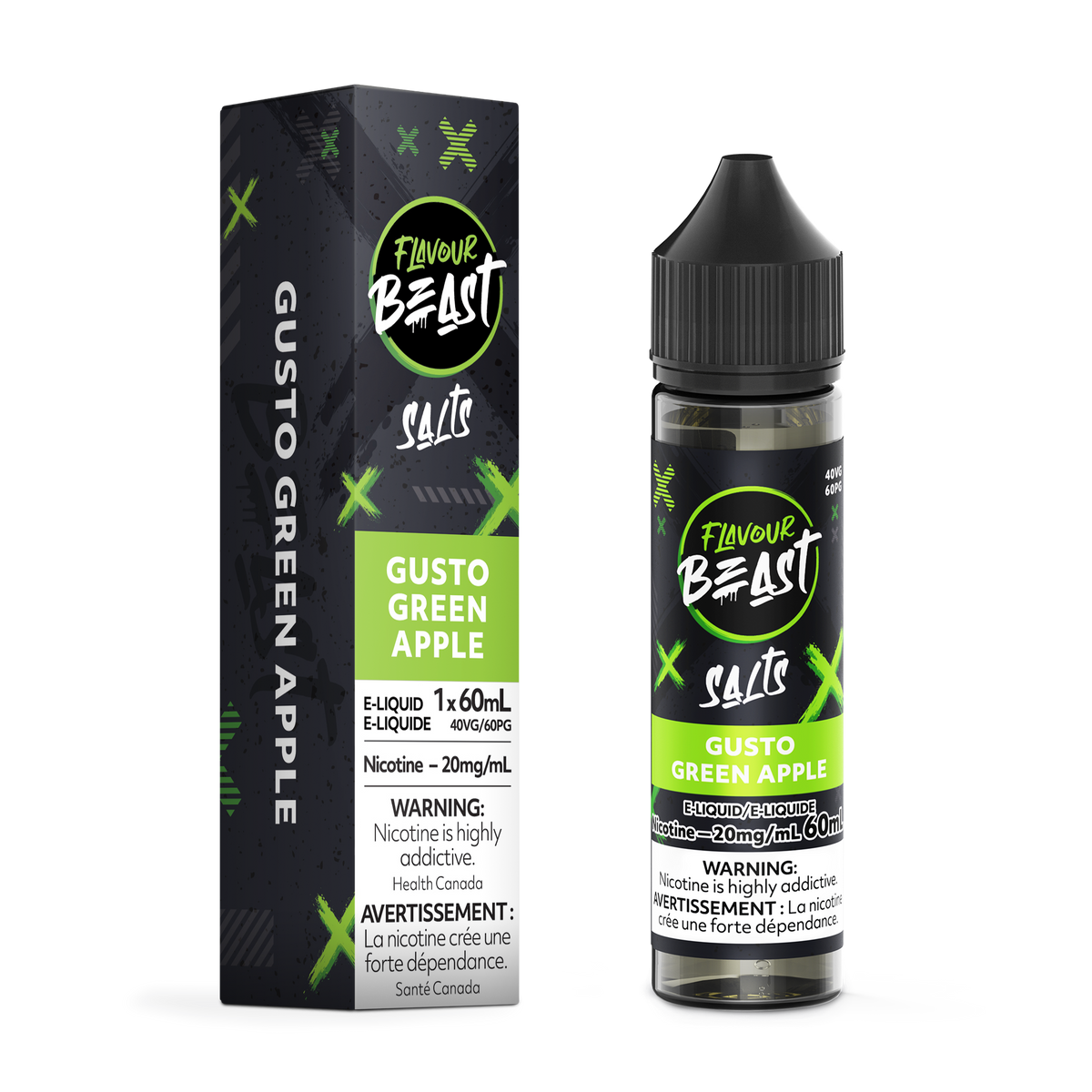 Flavour Beast E-Liquid Gusto Green Apple 20mg - 60ml (Provincial)