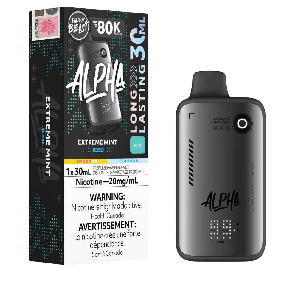 Flavour Beast Alpha Extreme Mint Iced 80K 20mg disposable (Provincial)