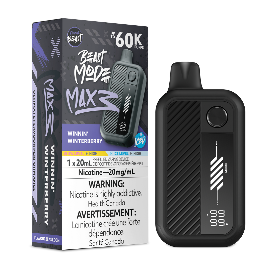 Flavour beast Mode Max 3 60K Winnin Winterberry Iced Disposable (Provincial)