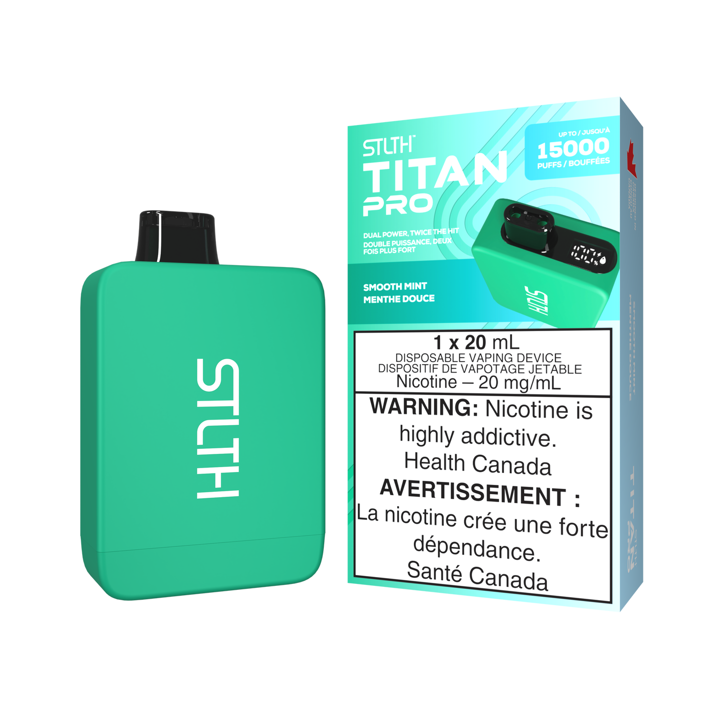 STLTH Titan Pro 15K Smooth Mint 20mg/ml Disposable (Provincial)