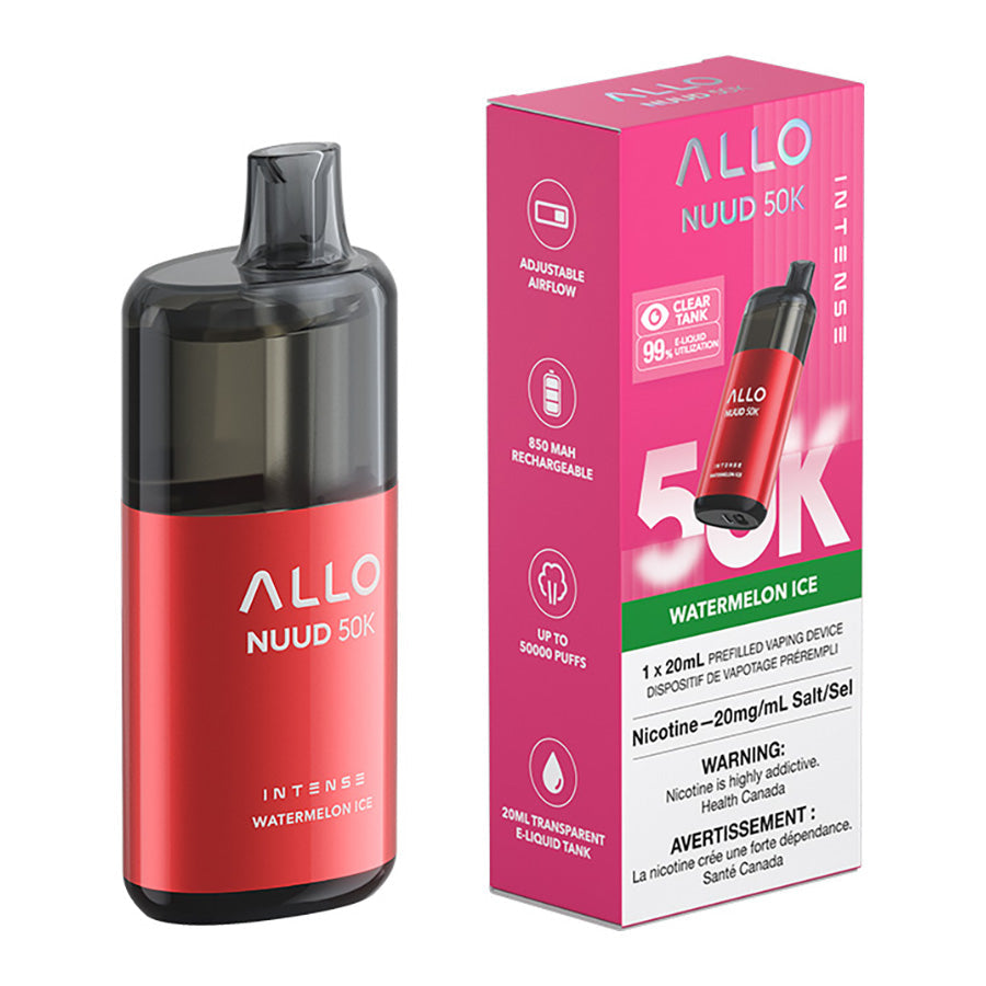 Allo Intense Nuud 50K Disposable Vape Device - Watermelon Ice (Provincial)
