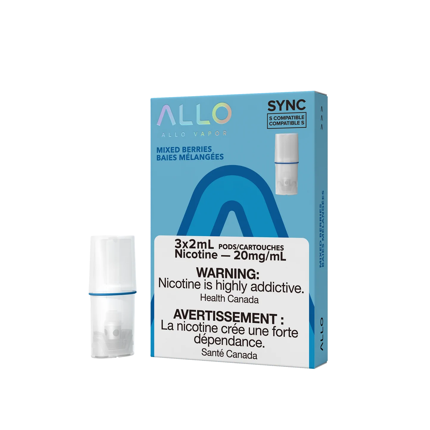 Allo Sync Hit Mixed Berries 20mg/ml Pods (provincial)