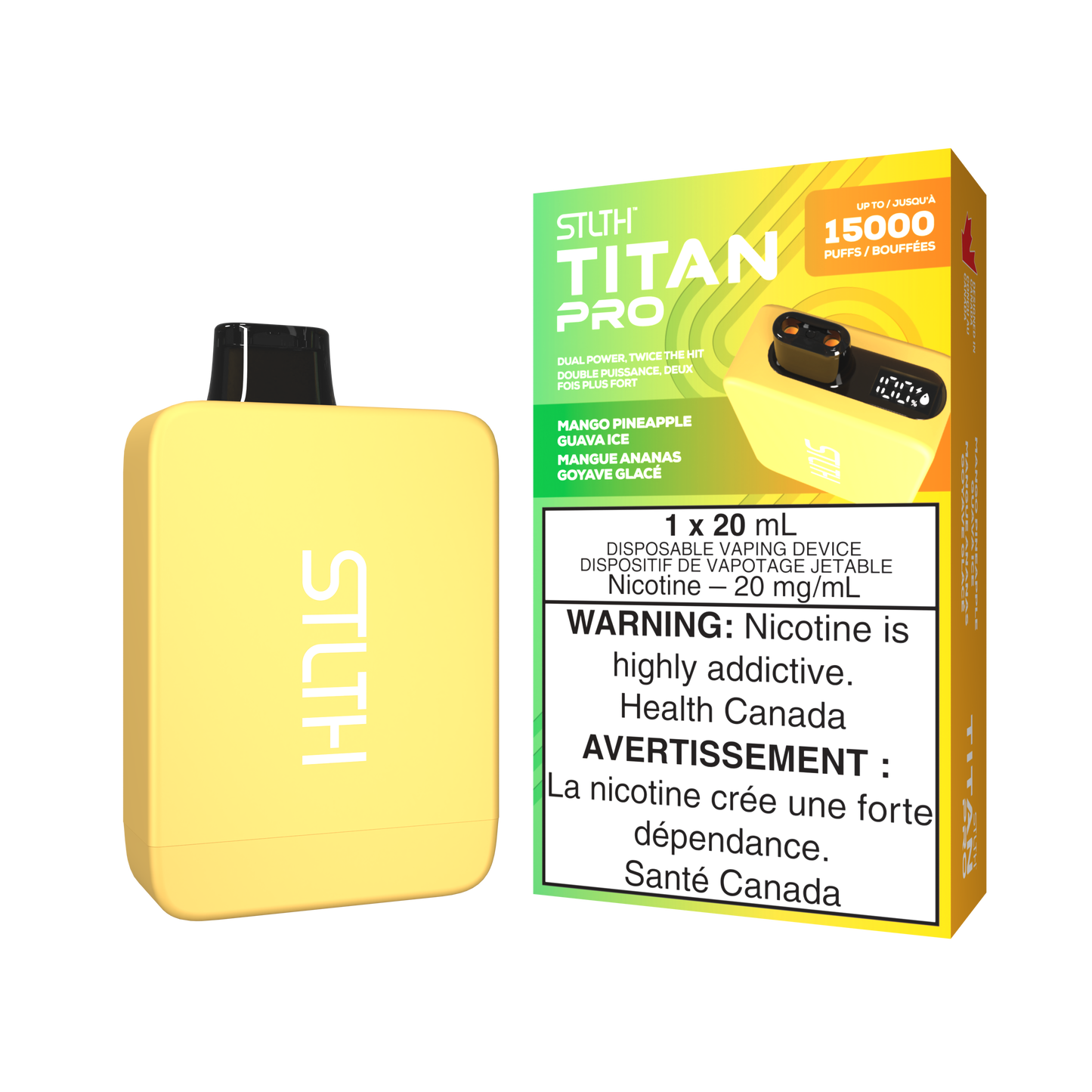 STLTH Titan Pro 15K Mango Pineapple Guava Ice 20mg/ml Disposable (Provincial)