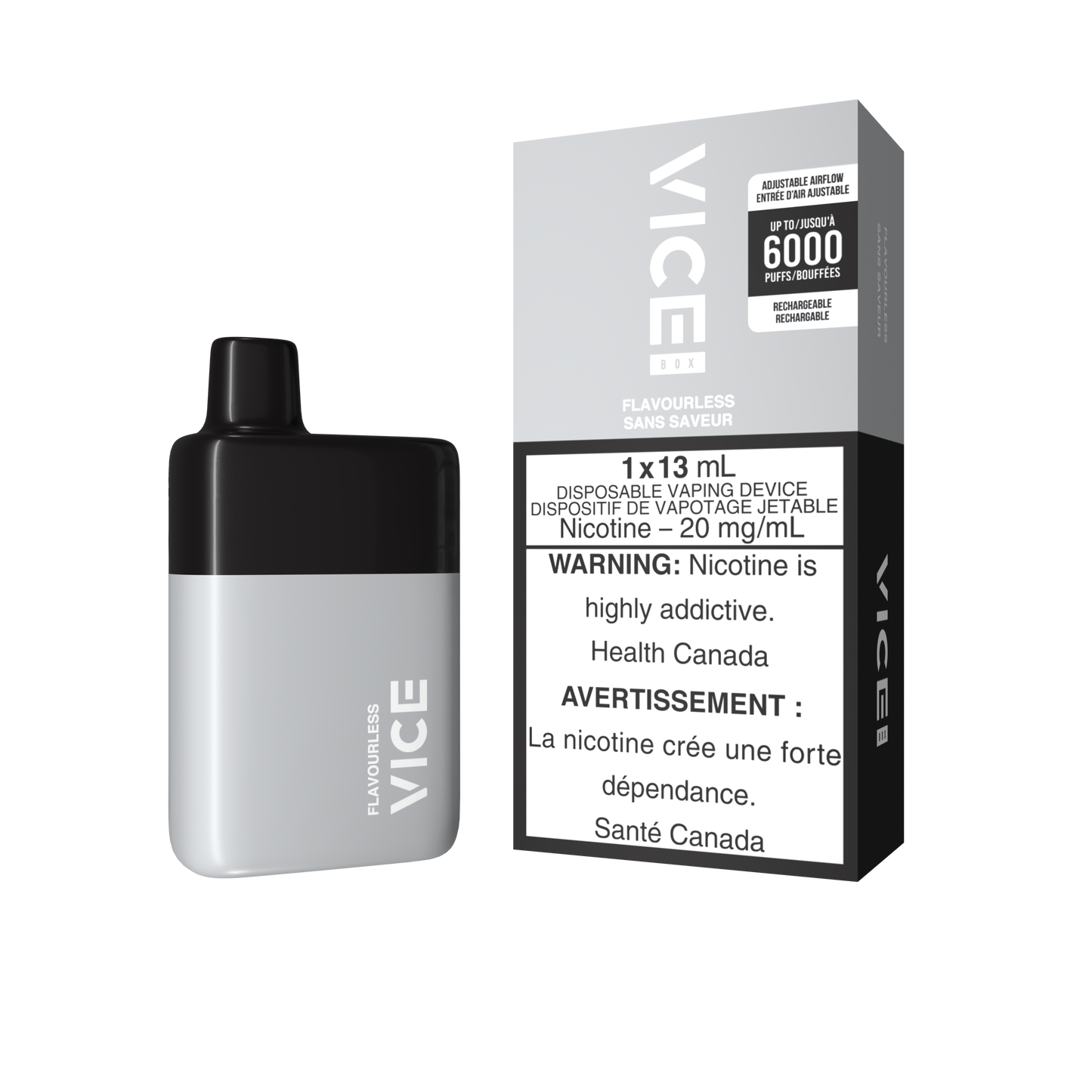 Vice Box 6000 Flavourless 20mg/mL disposable( Provincial)