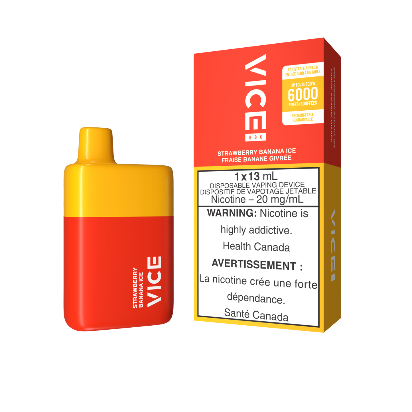 Vice Box 6000 Strawberry Banana Ice 20mg/ml(Provincial)