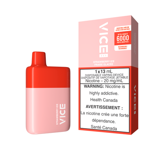 Vice Box 6000 Strawberry Ice 20mg/mL disposable (Provincial)