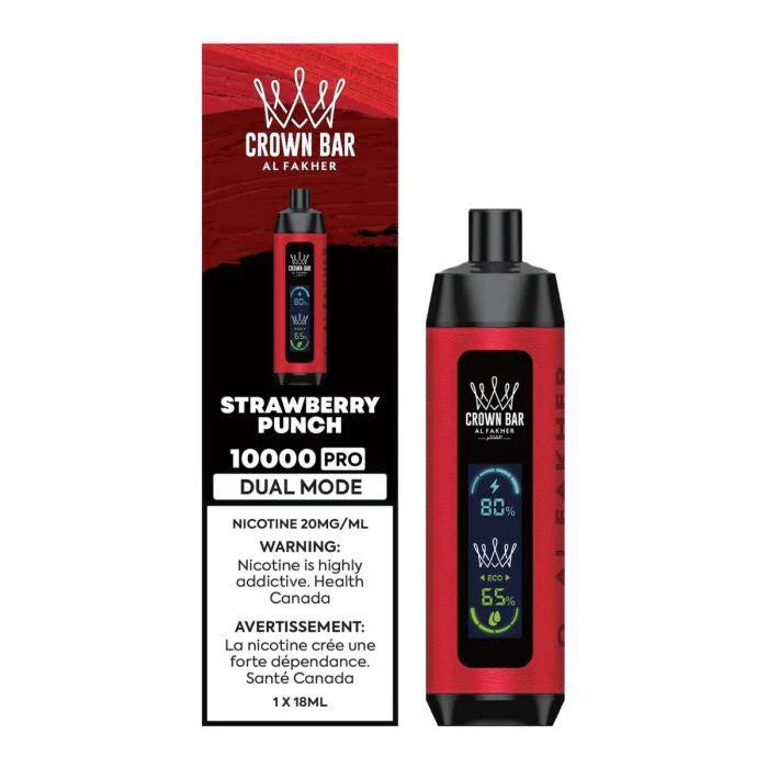 Crown Bar Al Fakher 10K Strawberry Punch 20mg disposable (Provincial)