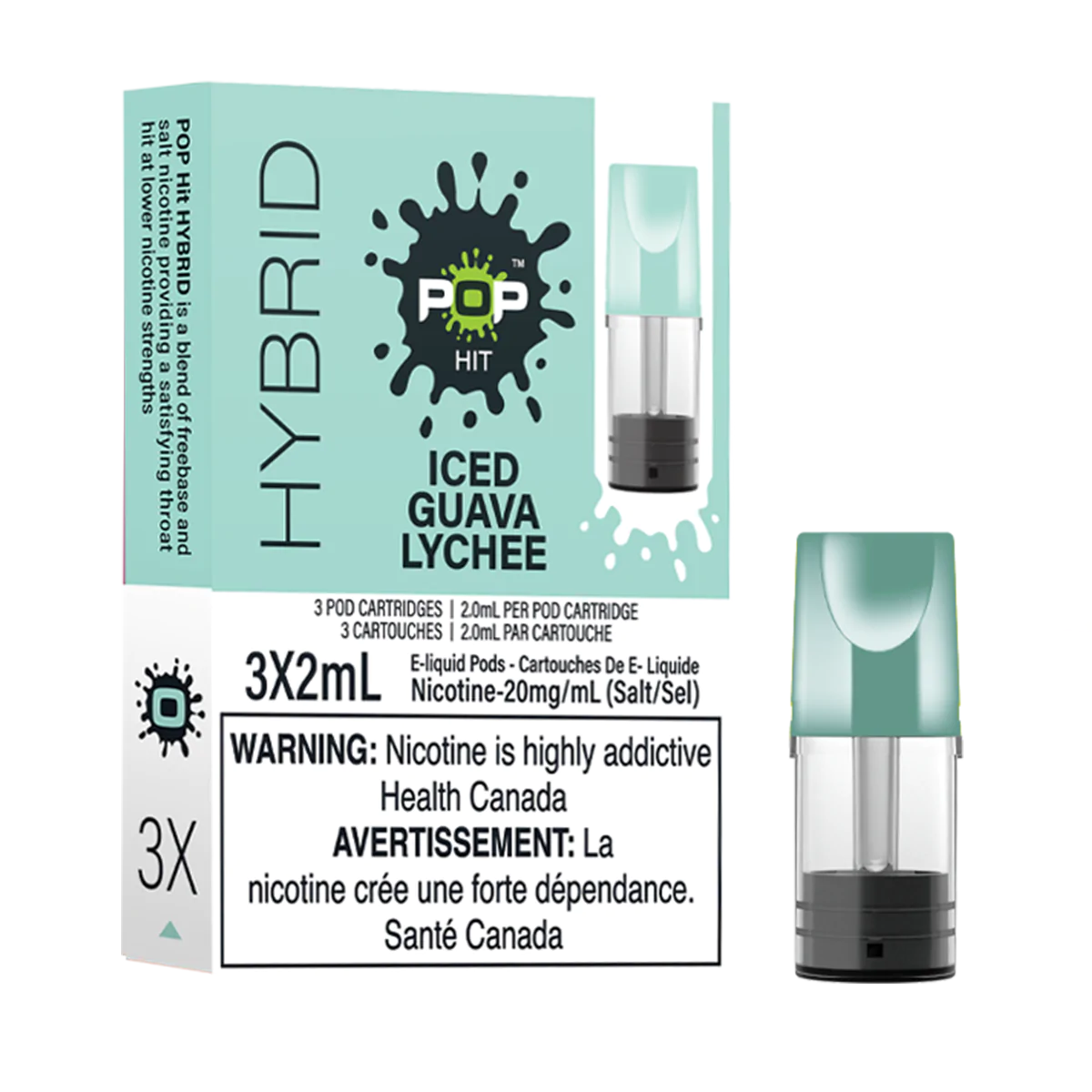 Pop Hit Iced Guava Lychee Pods 20mg (Provincial)