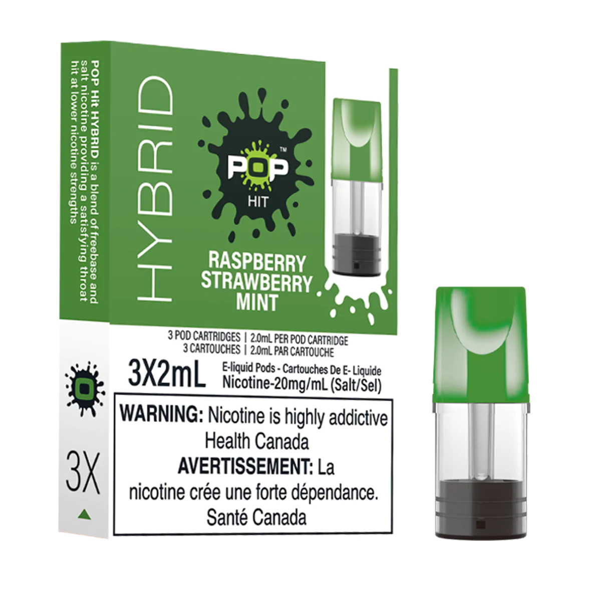 Pop Hit Raspberry Strawberry Mint Pods 20mg (Provincial)