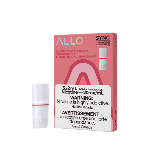 Allo Sync Lychee Watermelon Strawberry 20mg Pods (Provincial)