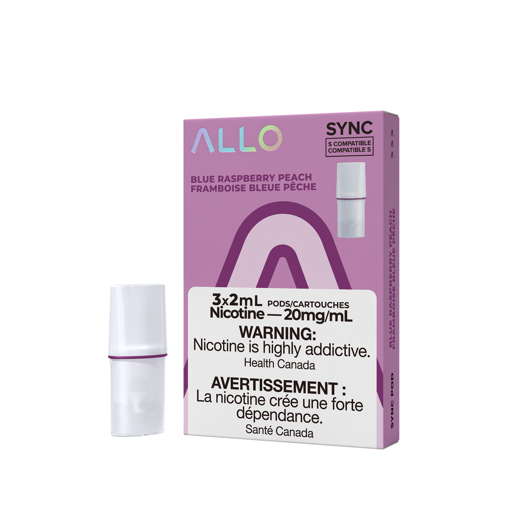 Allo Sync Blue Raspberry Peach 20mg Pods (Provincial)