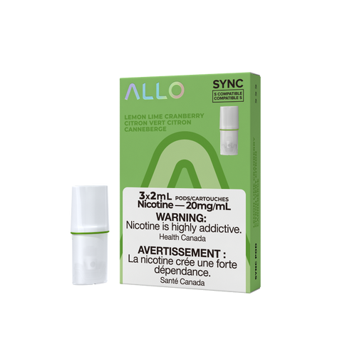 Allo Sync Lemon Lime Cranberry 20mg Pods (Provincial)