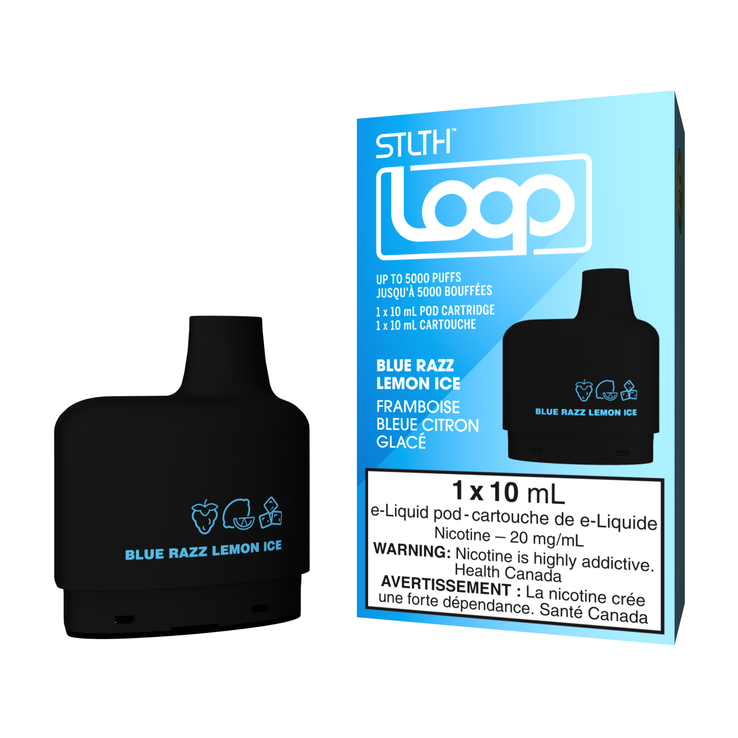 Stlth Loop Pod 5K Blue Razz Lemon Ice 20mg/ml (Provincial)