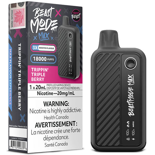 Flavour Beast Mode Max 18k Trippin’ Triple Berry 20mg disposable (Provincial)