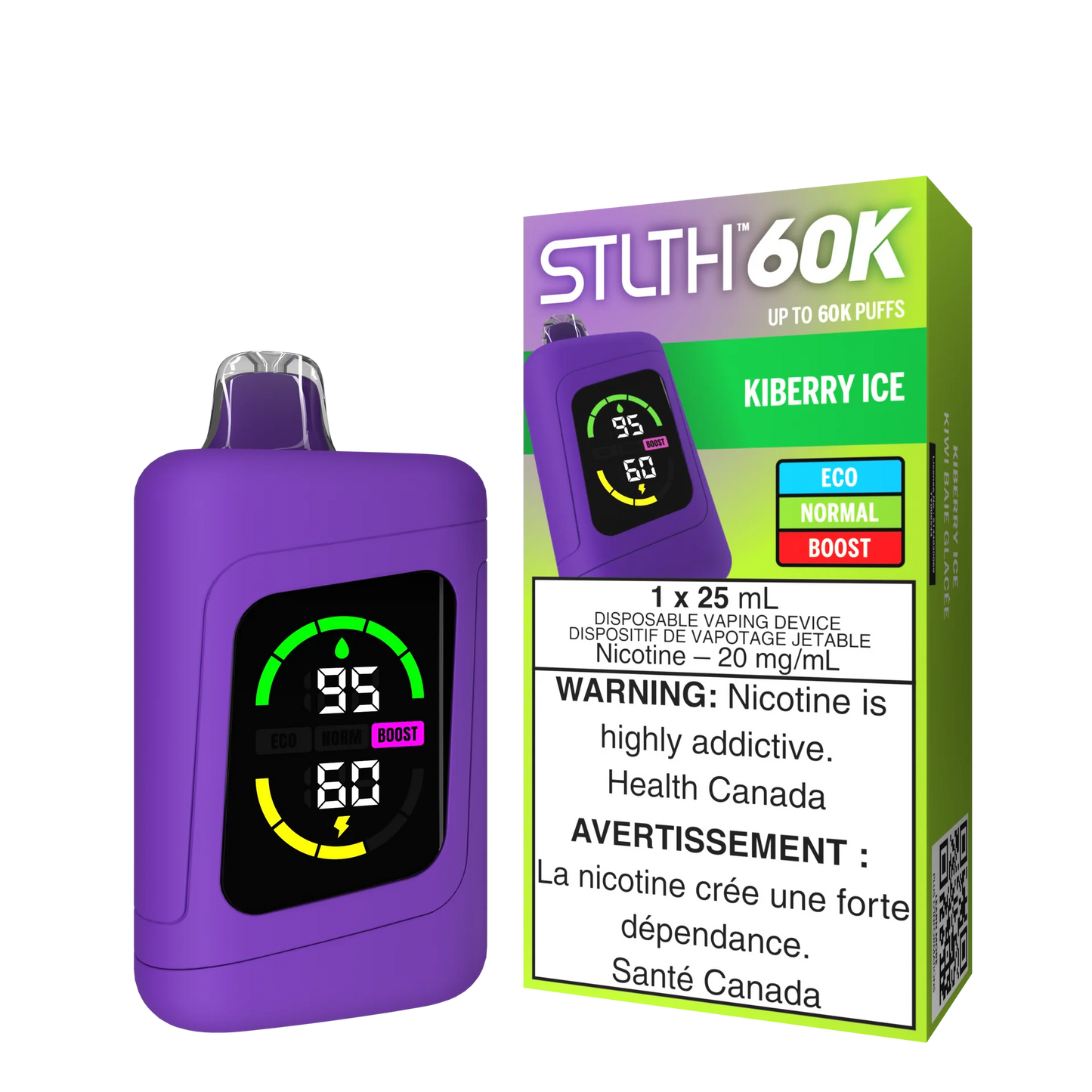 Stlth 60k KiBerry Ice 20mg disposable (Provincial)